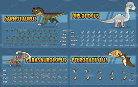 Prehistoric Game Sprites Dinosaur Games Game Assets Game Character