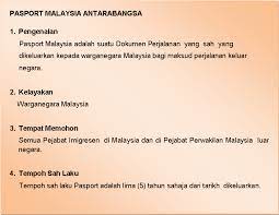 Tentunya dalam membuat paspor, banyak hal yang perlu disiapkan. Pasport Malaysia Antarabangsa