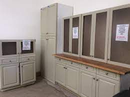 Antique wood display cabinet in dark brown used, wear consistent with age peeling to finish on back of cabinet h 55 w 37 d 14 Habitat For Humanity Of Orange County Restore Looking For A Quality Kitchen Cabinet Set This Particular Set Just Arrived And Is Going For The Low Price Of 799 At Our Santa