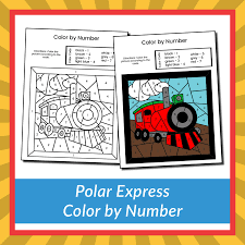 Print off all the pages. Polar Express Color By Number Gift Of Curiosity