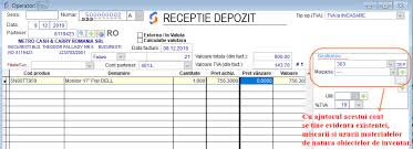 La adaugarea articolului pe acte se va alege tipul ob. EvidenÈ›a Stocurilor De Natura Obiectelor De Inventar Softpro