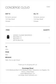 Packing slip gift message example. Giftship Printing Gift Messages