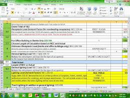 Residential Electrical Load Calculation Spreadsheet How To