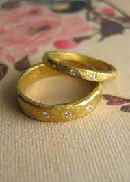 24k Gold And Diamond Band Hers Diamond Bands White Gold Wedding Rings Contemporary Wedding Rings