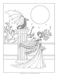 Picture Fairy Coloring Pages Dragon Coloring Page Fairy Coloring