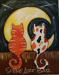 Canvas painting for kids is an. Pin By Petit Cactus On Drawing Things Simple Acrylic Paintings Cat Painting Canvas Painting
