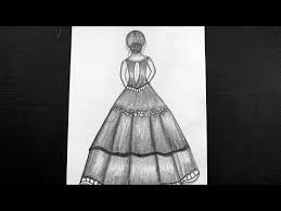 Beautiful Easy Black And White Drawings Of Girls Easy Girl Drawing With Dress How To Draw A Girl With Beautiful Dress Pencil Sketching Youtube In 2020 Girl Drawing Beautiful Girl Drawing Drawings