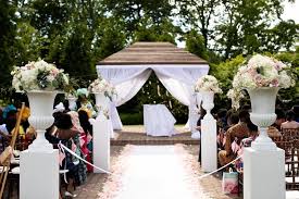 Your oceanfront view probably doesn't need much enhancing, but it's hard to argue with a wedding arbor as pretty as this one! Wedding Aisle Decor By Bride Blossom Nyc S Only Luxury Wedding Florist Wedding Ideas Tips And Trends For The Modern Sophisticated Bride