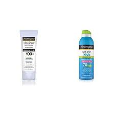 Amazon Com Neutrogena Ultra Sheer Dry Touch Sunscreen Broad Spectrum Spf 100 3 Fl Oz And Wet Skin Kids Sunscreen Spray Broad Spectrum Spf 70 5 Oz Beauty