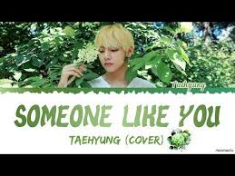Taehyung Íí Someone Like You Cover Lyrics Eng Kor Happyvday Youtube