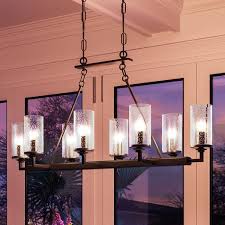 Uhp2894 Rustic Chandelier 17 1 2 X 38 Charcoal Finish Livorno Col