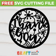 Download Floral Thank You Circle Free Svg Craft With Sarah SVG, PNG, EPS, DXF File