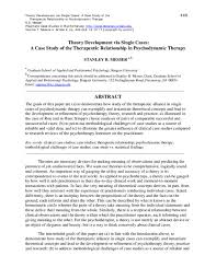 We pay for case study analysis paper examples and numerous ebook collections from fictions to scientific research in any way. Pdf Theory Development Via Single Cases A Case Study Of The Therapeutic Relationship In Psychodynamic Therapy Stanley Messer Academia Edu