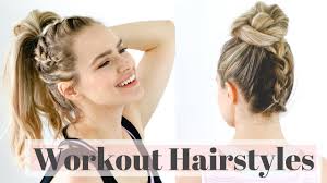You can also move freely without fear that your hair will fall off or. 3 Workout Hairstyles For The Gym Easy Hair Tutorial Youtube