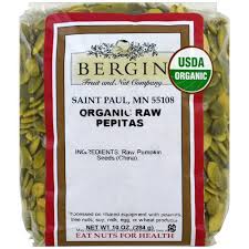 A gold nugget, or pepito. Bergin Fruit And Nut Company Organic Raw Pepitas
