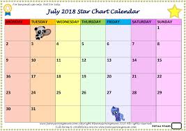 2018 Star Chart Calendar Page 7 Of 12 July Penny Saving