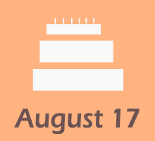 Maybe you would like to learn more about one of these? August 17 Birthdays