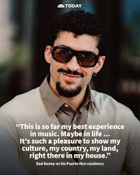 In an NBC News exclusive, Bad Bunny shares what his concert residency in  Puerto Rico, "No Me Quiero Ir De Aquí," means to him and why he loves  performing at home so