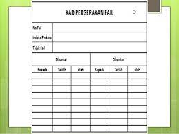 Pendahuluan latar belakang perlantikan pegawai dalam pengurusan fail kitaran hayat pengurusan fail 1.1 pendaftaran 1.2 pembukaan 1.3 penawanan 1.4 penyimpanan 1.5 pergerakan 1.6 penutupan 1.7 pelupusan penghantaran surat pelan. Pengurusan Rekod Fail