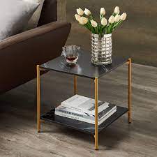 Coffee table sets with free delivery to 48 states. 17in Modern Living Room Square Side End Coffee Table Nightstand In Faux Marble Top And Gold Metal Frame Buy Online In Antigua And Barbuda At Antigua Desertcart Com Productid 223893624