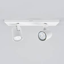 Philips deckenlampe 'runner' led strahler, spot metall modern (a++) 'runner'. Philips Runner Led Deckenleuchte Weiss 2 Flg Kaufen Lampenwelt De