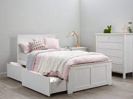 Myer White Single Bunk Bed With Storage Hardwood Frame Single Beds With Storage Single Bed Frame King Single Bed