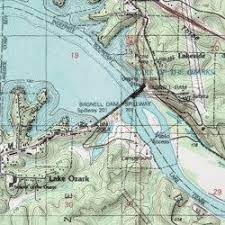 Lake of the ozarks depth map. Lake Of The Ozarks Miller County Missouri Reservoir Lake Ozark Usgs Topographic Map By Mytopo