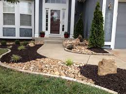 Mygardengatelandscape Com Front Yard Landscaping Mulch Landscaping River Rock Landscaping