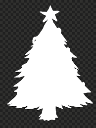 Enter color to make transparent. Hd White Christmas Tree Clipart Silhouette Png Citypng