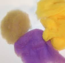 Purple and yellow mixed together makes. Mixing Wool Colors Felting And Fiber Studio