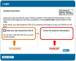 Enter your (the parent's) fsa id username. Financial Aid 8 Steps To Filling Out The Fafsa
