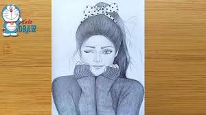 You can find more step by step drawing for girls in our search box. A Cute Girl Drawing Tutorial How To Draw A Girl Step By Step Pencil Sketch Youtube Cute Girl Drawing Girl Drawing Drawing Tutorial