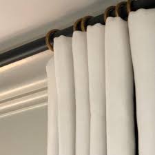 Window treatments & hardware available for. Loving The Drapery Hardware We Used On This Installation Black Iron Rod With Contrasting Brass Rings Blac Drapery Rods Drapery Hardware Black Iron