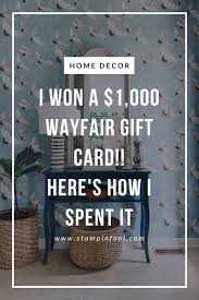 Check spelling or type a new query. I Won 1 000 Wayfair Gift Card Here S How I Spent It Hint I Love 2
