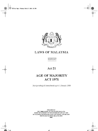 Age of majority act 1961 act 9 of 1961 subsection 2(1) of the interpretation ordinance of sabah cap. Age Of Majority Act 1971 Constitutional Law Social Institutions