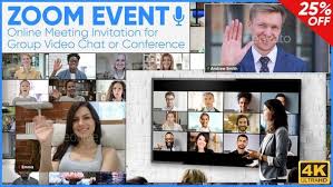 Zoom Event Online Meeting Invitation For Group Video Chat Or Conference Met Online Video Chatting Event