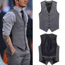 Men Casual Formal Slim Fit Business Waistcoat Grey Dress Vest Jacket Suit Tuxedo Vest Outfits Men Mens Dress Outfits Men Vest Outfits