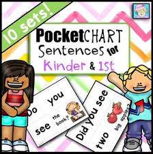 Pocket Chart Activities 1st Grade Kindergarten
