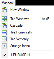 Window Main Menu User Interface Metatrader 4 Help