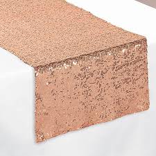 The mix of grays, pinks and rose gold is the real essence of the room interior. Metallic Rose Gold Sequin Table Runner Party City