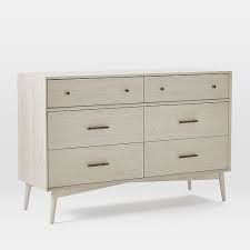 White monterey 6 drawer dresser display a mirror and other decorative accessories on top and turn this dresser into your bedroom's fashionable showpiece. Mid Century 6 Drawer Dresser