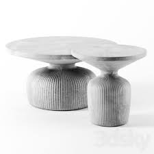 3d Models Table Tambor Concrete Tables By Westelm In 2020 Concrete Table Drum Coffee Table Concrete