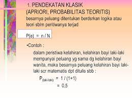 Sebagai contoh, istilah deduksi dan induksi adalah pendekatan yang peneliti gunakan untuk melakukan analisis data. Teori Probabilitas Probabilitas Peluang Kesempatan Untuk Terjadinya Sesuatu Nilai Peluang P 0 P 1 Bisa Digunakan Utk Menarik Kesimpulan Ppt Download