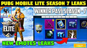 Pubg Mobile Lite Season 7 Winner Pass Emotes All Rewards Leaks Youtube