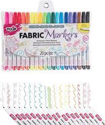 Amazon Com Tulip Permanent Nontoxic Fabric Markers 20 Pack Multicolor Permanent Markers Wall Art