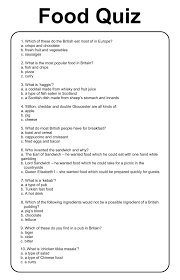 Community contributor can you beat your friends at this quiz? 10 Best Printable Food Trivia Printablee Com