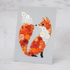 Pin By Josyane Charron On Foxy Friend Fox Wall Art Button Art Fox Crafts