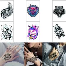Custom tattoo design and portrait work Hand Art Tattoo Animal Sticker Cool Lion Tiger Cute Cat Wolf Decal For Woman Man Fans Brother Party Body Makeup Waterproof Temporary Tattoos From Homimly 0 79 Dhgate Com