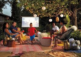 6 outdoor tvs that will change the way you enjoy your backyard. Backyard Movie Night Midwest Home