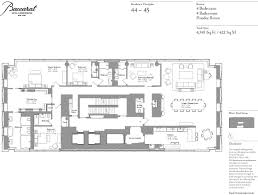 Baccarat Hotel And Residences Floor Plan Apartment 44 Floor Plans Apartment Floor Plans Townhouse Apartments